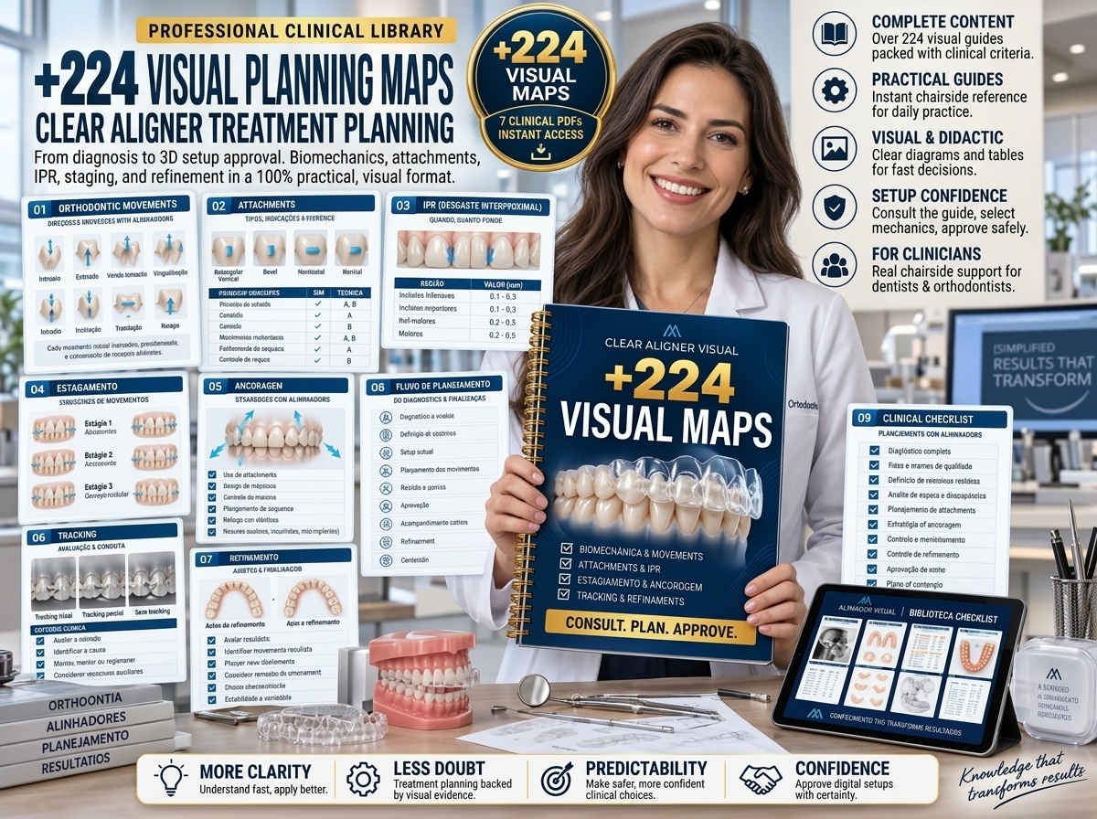 Complete collection of +224 visual planning maps for clear aligners